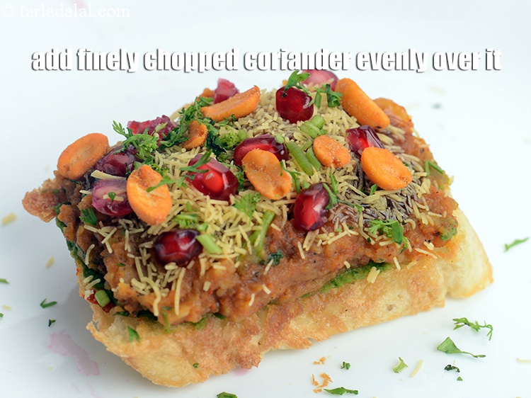 Step 23 – Add &frac12; tsp finely <a href="https://www.tarladalal.com/glossary-chopped-coriander-783i">chopped coriander (dhania)</a>r evenly over it.&nbsp;