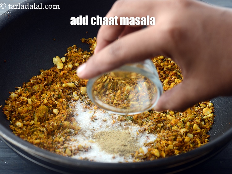 Step 24 – Add 1/4 tsp&nbsp;<a href="https://www.tarladalal.com/glossary-chaat-masala-300i">chaat masala</a>.