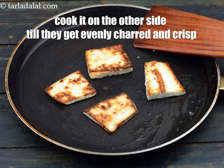 Step 25 – Cook it on the other side till they are evenly charred and crisp. Keep aside.