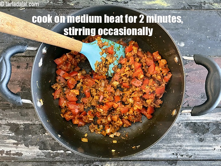 Step 34 – Cook on a medium flame for 2 minutes, while stirring occasionally.