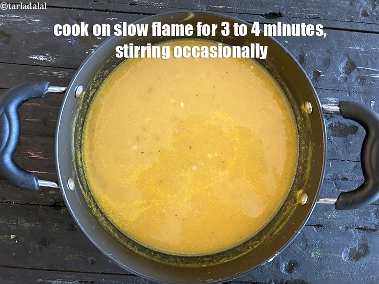 Step 44 – Cook on a slow flame for 3 to 4 minutes, while stirring occasionally.