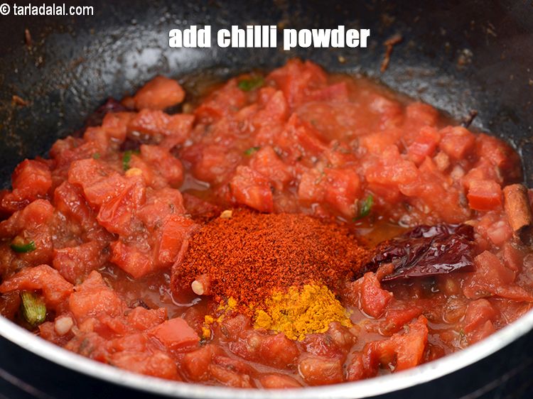 Step 24 – Add 1 tsp <a href="https://www.tarladalal.com/glossary-chilli-powder-red-chilli-powder-339i">chilli powder</a>.