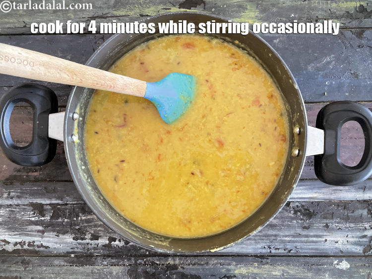 Step 36 – Cook on a medium flame for 3 to 4 minutes, while stirring occasionally.