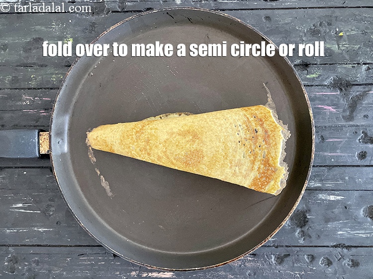 Step 28 – Fold over to make a semi-circle or roll.&nbsp;<meta charset="UTF-8" />Repeat with the remaining batter to …