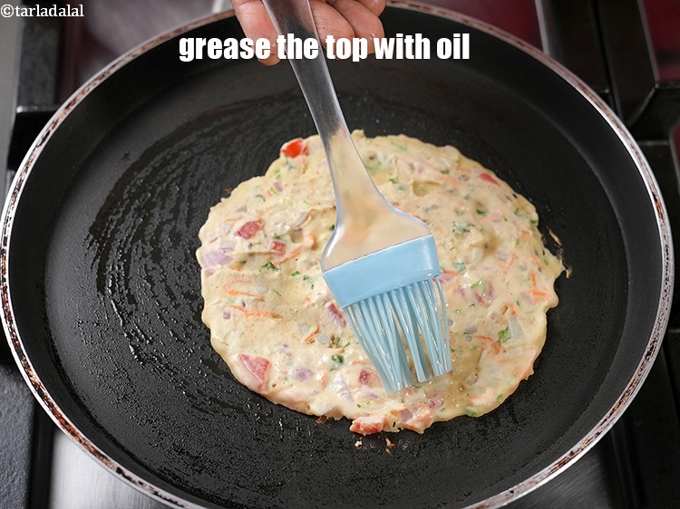 Step 25 – Grease the top with oil.