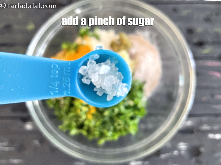 Step 32 – Add a pinch of sugar.