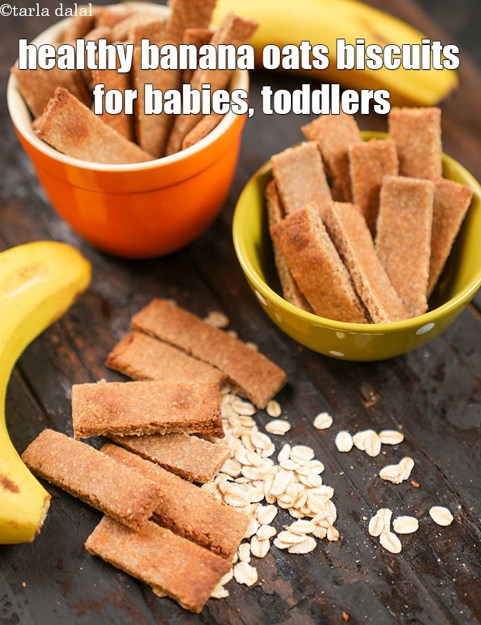 Step 24 – Healthy banana oats biscuits for babies, toddlers.