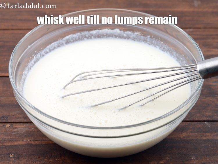 Step 24 – Whisk well till no lumps remain.