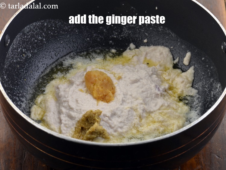 Step 22 – Add the ginger paste. You can also use chopped ginger if you wish to.