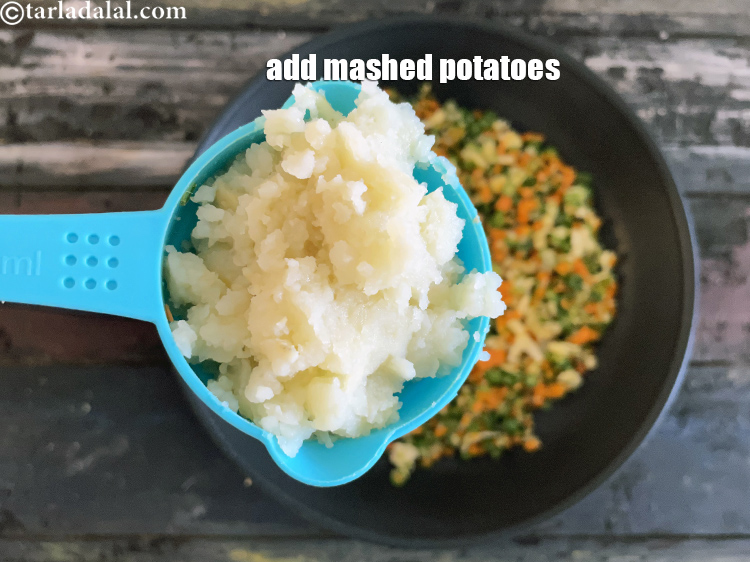 Step 23 – Add&nbsp;<meta charset="UTF-8" />1/2 cup&nbsp;<a href="glossary-boiled-and-mashed-potatoes-1831i">boiled , peeled and mashed potatoes</a>.