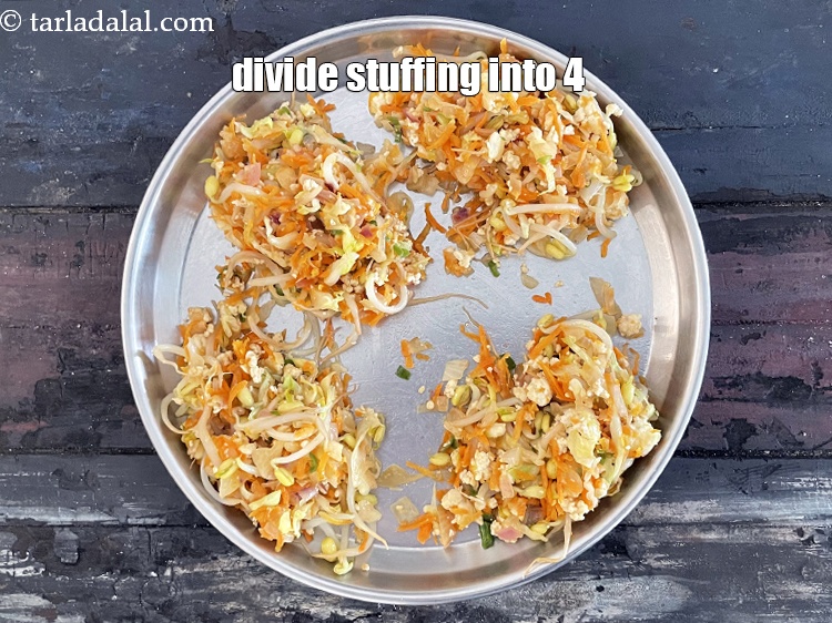 Step 26 – Remove from the flame, cool and divide it into 4&nbsp;equal portions. Keep aside.