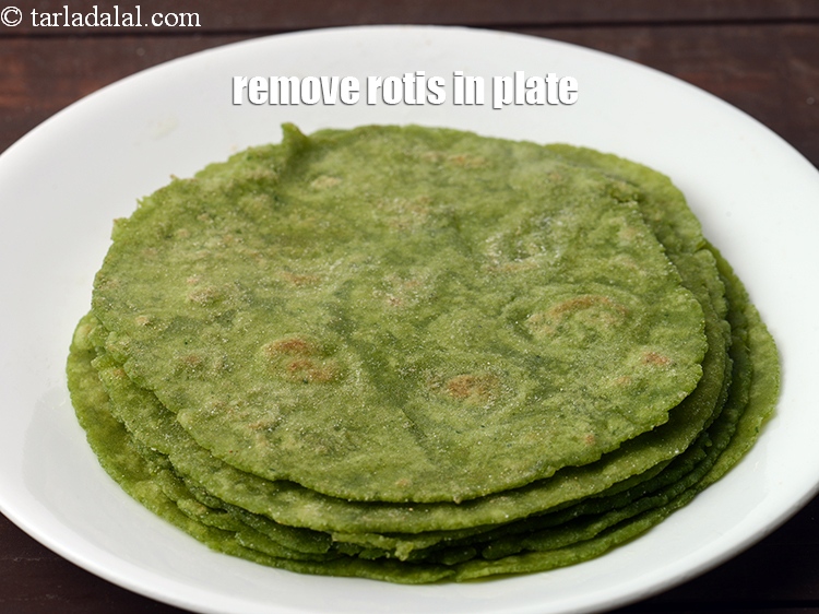 Step 24 – Remove the rotis in a plate.