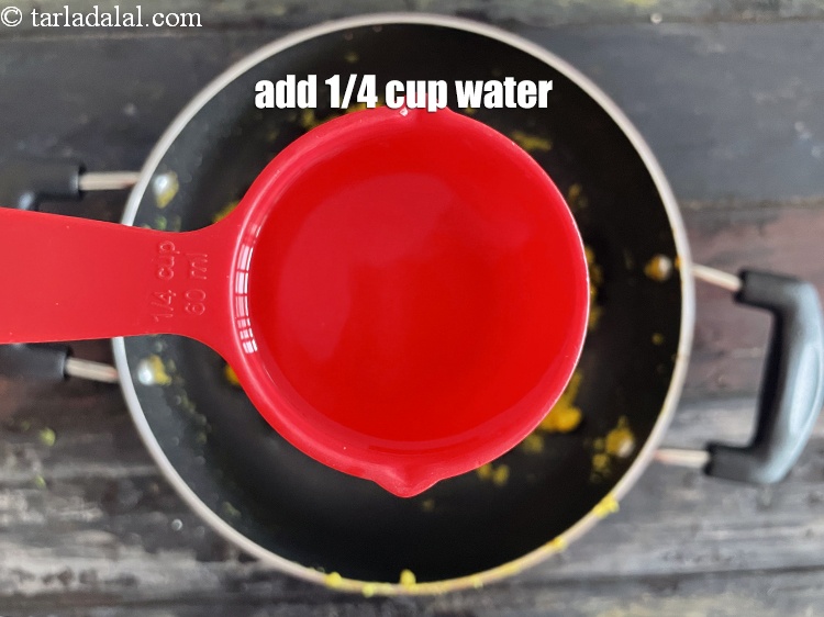 Step 31 – Add 1/4 cup water.