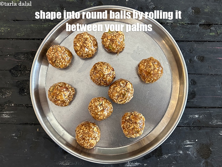 Step 24 – Shape each portion into a round ball by rolling it in between your palms.