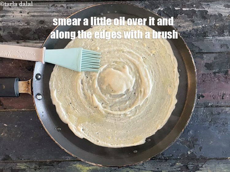 Step 29 – Smear a little oil over it and along the edges.