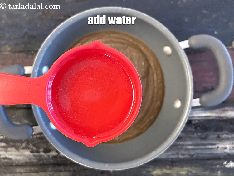 Step 24 – Add &frac14; cup of water.
