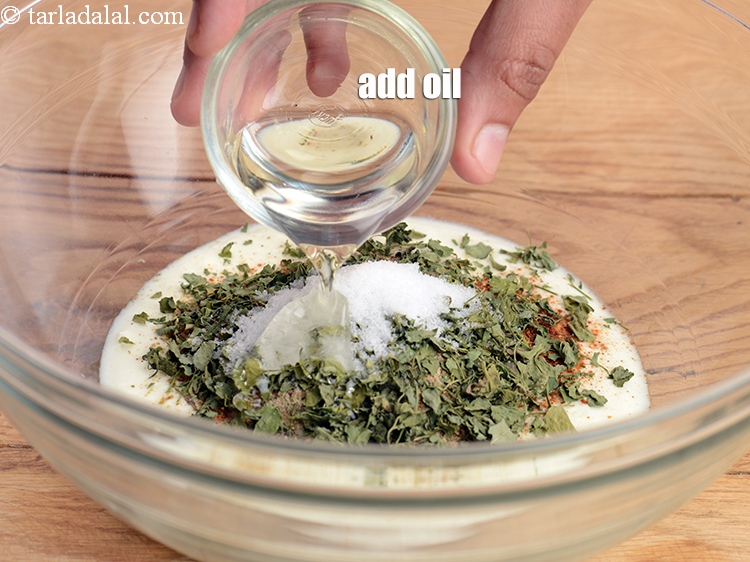 Step 27 – Add&nbsp;1 tbsp&nbsp;<a href="https://www.tarladalal.com/glossary-oil-671i">oil</a>.