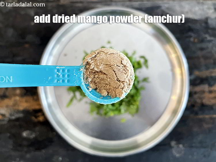 Step 29 – Add&nbsp;<meta charset="UTF-8" />1/2 tsp&nbsp;<a href="glossary-dried-mango-powder-amchur-powder-148i">dried mango powder (amchur)</a>.