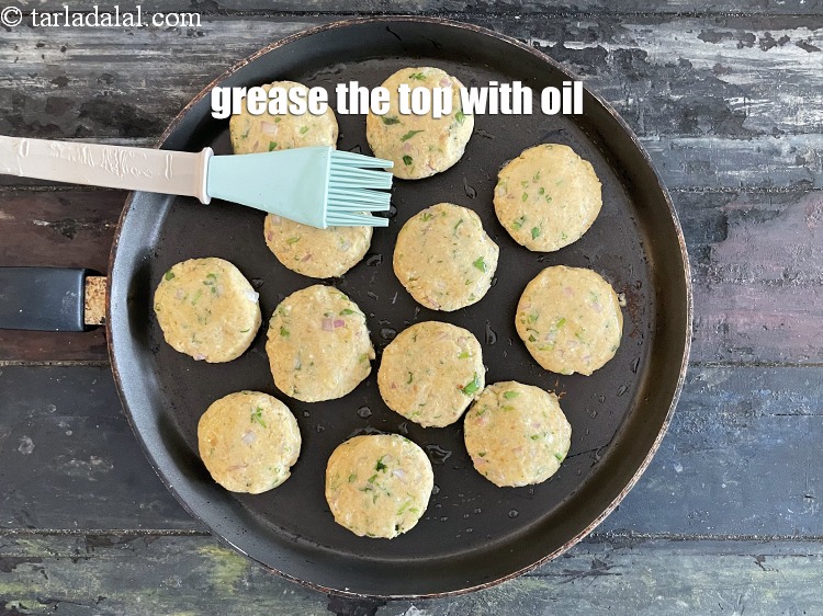 Step 32 – <meta charset="UTF-8" />Grease the top of the tikki.&nbsp;