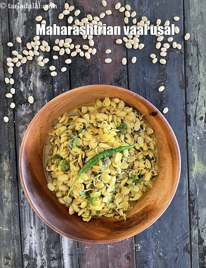 Step 40 – Serve <strong>vaal ki usal | dalimbi usal | Maharashtrian birda usal | </strong>&nbsp;hot.