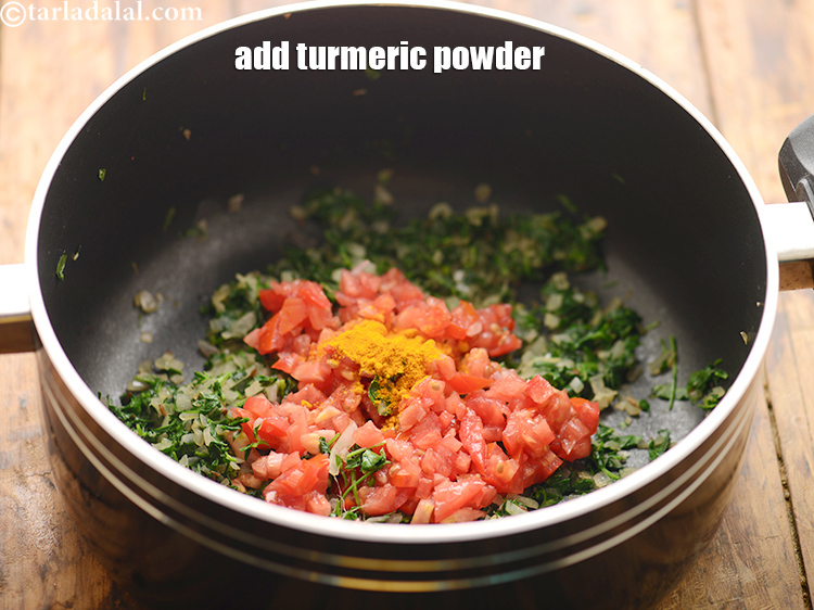 Step 39 – Add 1/2 tsp&nbsp;<a href="https://www.tarladalal.com/glossary-turmeric-powder-haldi-645i">turmeric powder (haldi)</a>.&nbsp;Turmeric helps in digestion of food thus helping to overcome …