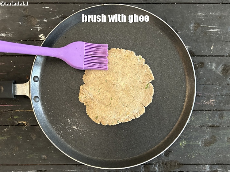 Step 25 – Brush with ghee.