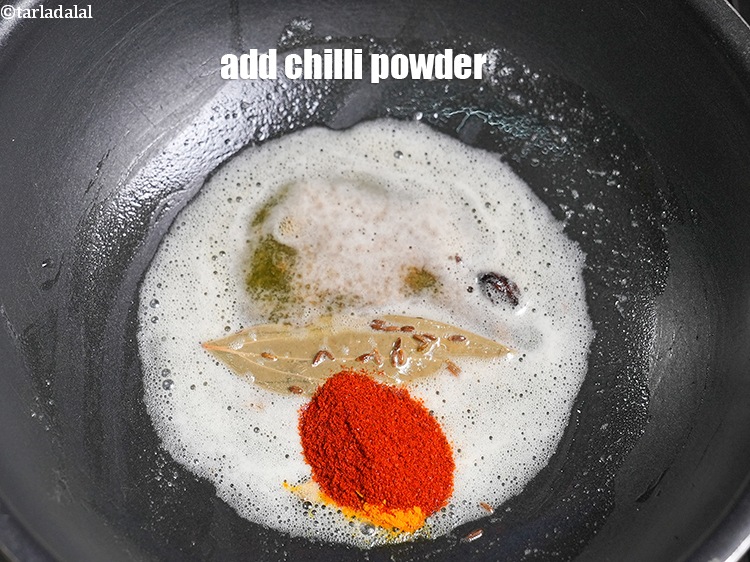 Step 25 – Add 1 tsp <a href="https://www.tarladalal.com/glossary-chilli-powder-red-chilli-powder-339i">chilli powder</a>.