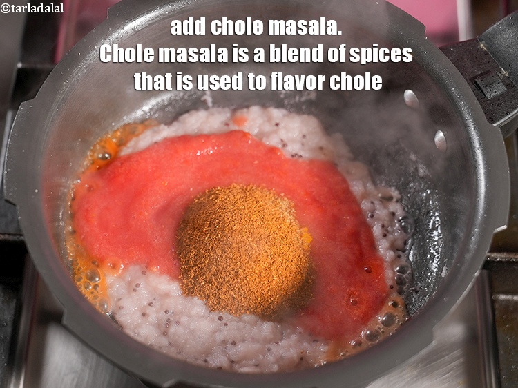 Step 25 – Add 1 tbsp <a href="https://www.tarladalal.com/glossary-chole-masala-chana-masala-293i">chole masala</a>. Chole masala is a blend of spices that is …