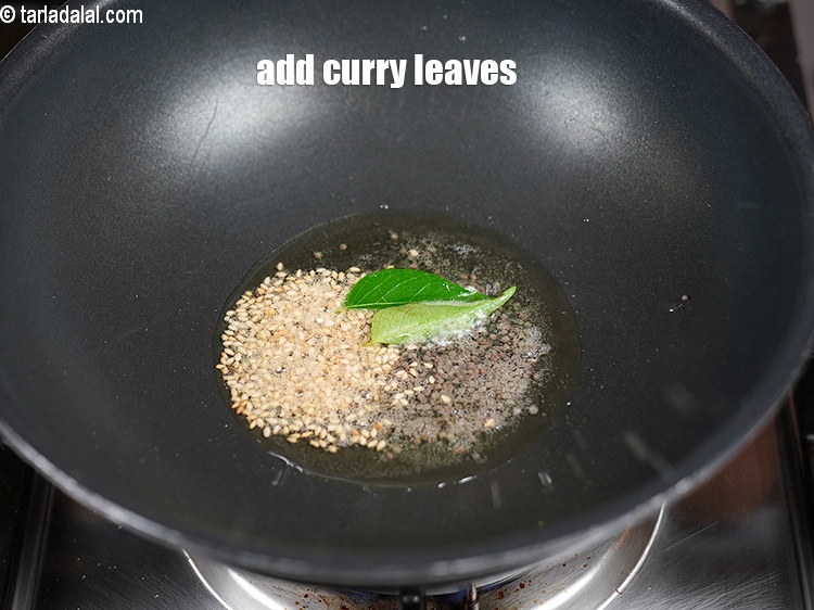 Step 25 – Add 2 to 3 curry leaves.