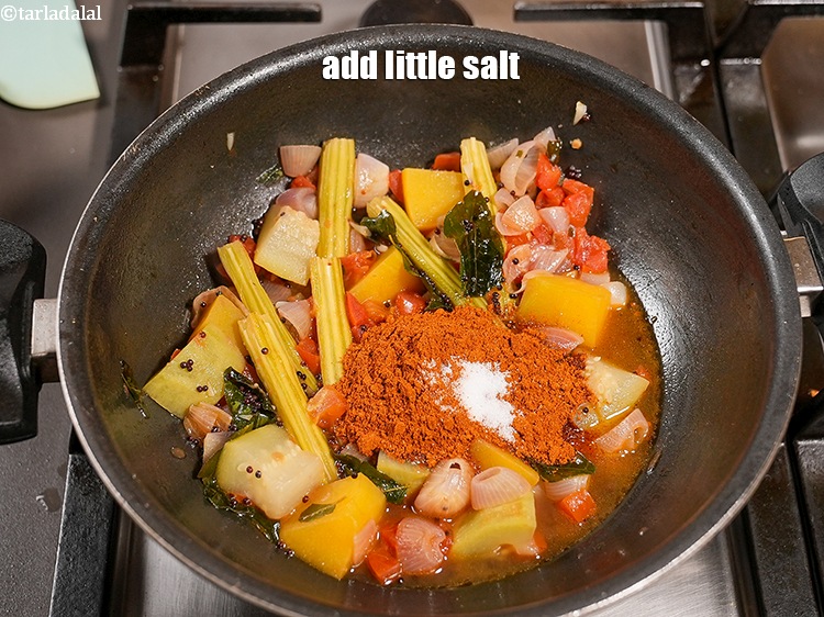 Step 25 – Add little salt.