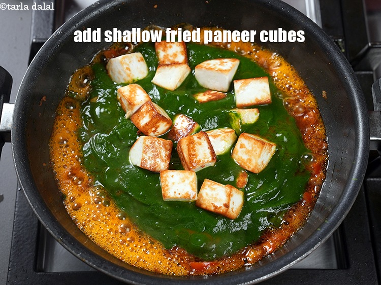 Step 29 – Add shallow fried paneer cubes.