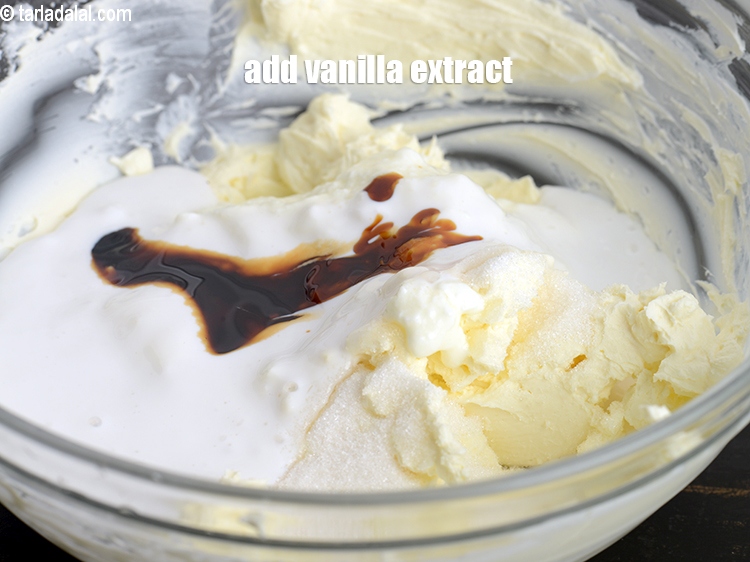 Step 26 – Add 1 tsp <a href="https://www.tarladalal.com/glossary-vanilla-extract-1248i">vanilla extract</a>.