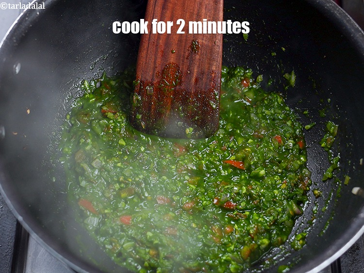 Step 25 – Cook on medium flame for 2 minutes.