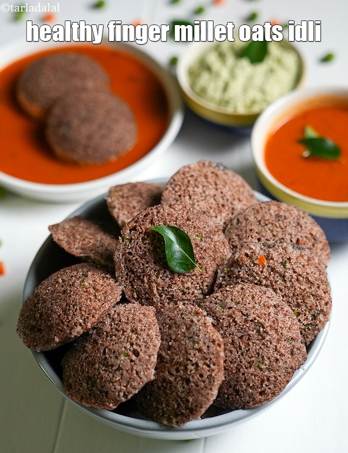 Step 26 – Serve <strong>ragi oats idli recipe | healthy finger millet oats idli | vegetable ragi oats …