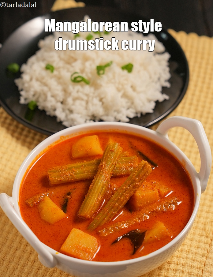 Step 25 – Serve <strong>drumstick curry recipe | Mangalorean style drumstick curry | drumstick sabzi | </strong>hot with …