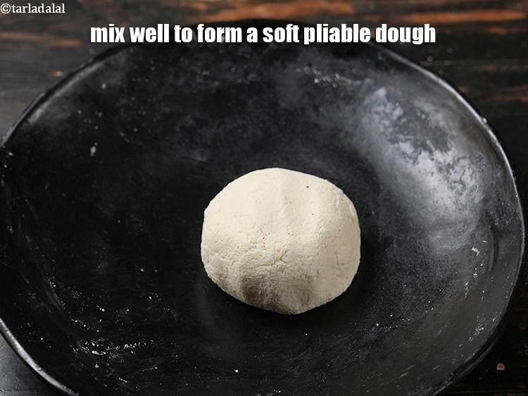Step 25 – Mix well to form a soft pliable dough.