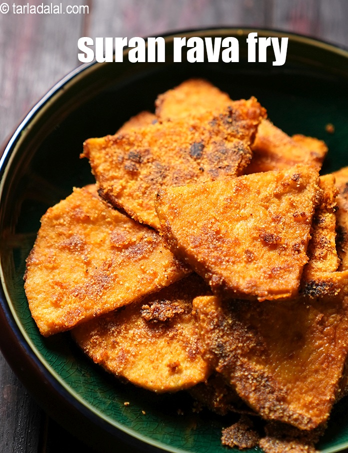 Step 25 – Serve <strong>suran fry</strong> immediately.