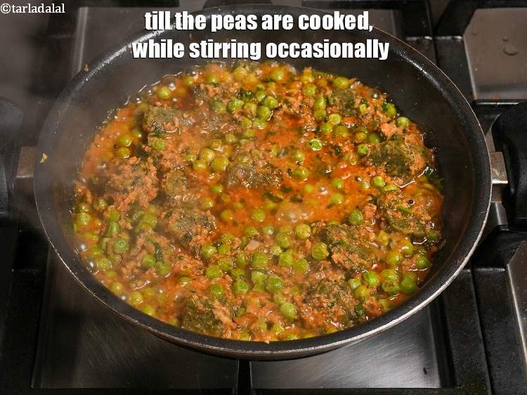 Step 26 – Till the peas are cooked, while stirring occasionally.&nbsp;