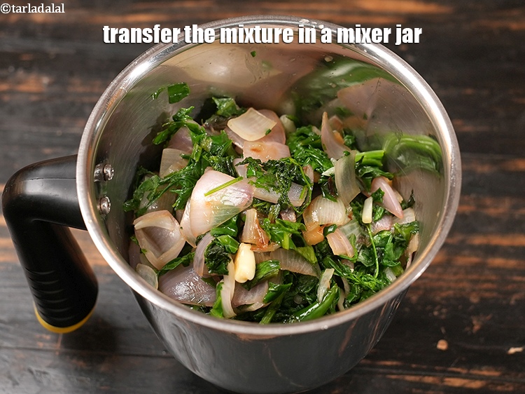 Step 25 – Transfer the mixture in a mixer jar.