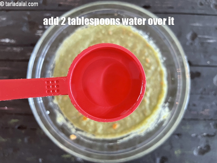 Step 25 – Sprinkle 2 tsp of water over it.