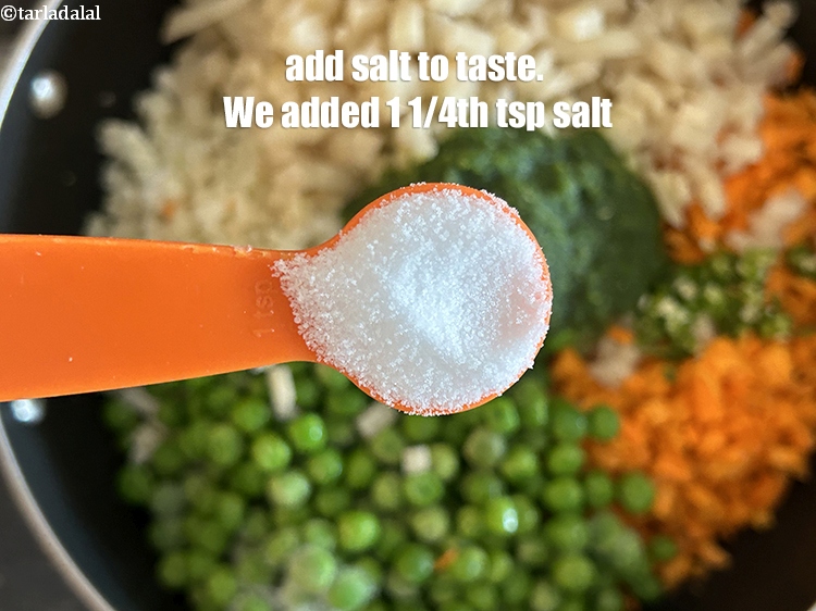 Step 25 – Add salt to taste. We added 1 1/4th tsp salt.
