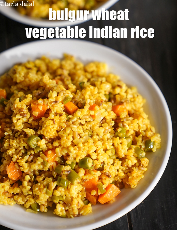 Step 25 – Serve <strong>bulgur wheat matki pulao | bulgur wheat vegetable Indian rice | healthy dalia vegetable …