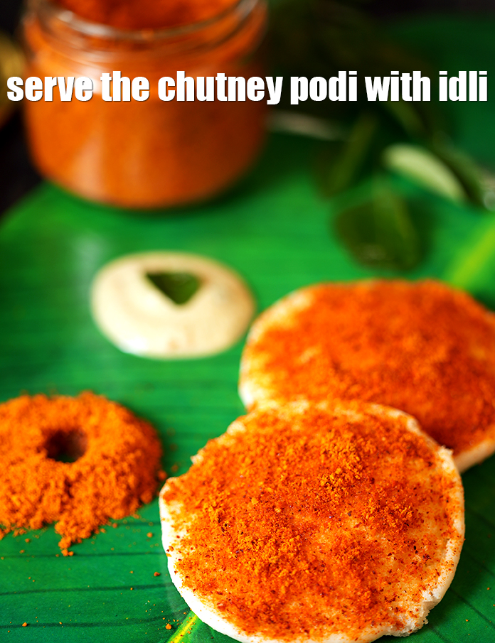 Step 29 – You can also apply chutney podi and ghee on the idli and serve.