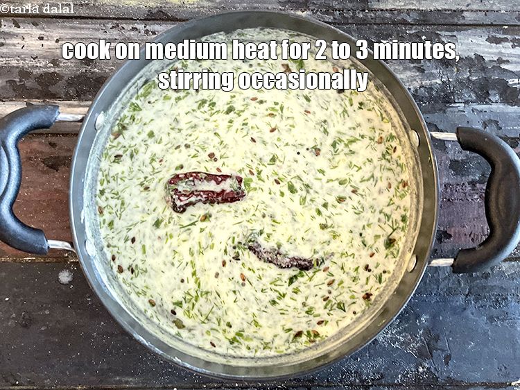 Step 25 – Cook on a medium flame for 2 to 3 minutes, while stirring occasionally.