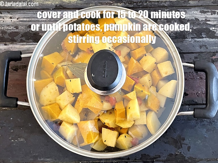 Step 25 – Cover and cook on a slow flame for 15 to 20 minutes or until the …