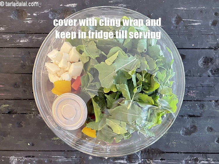Step 29 – Put in an air-tight container with a dressing in a separate small container and chill …