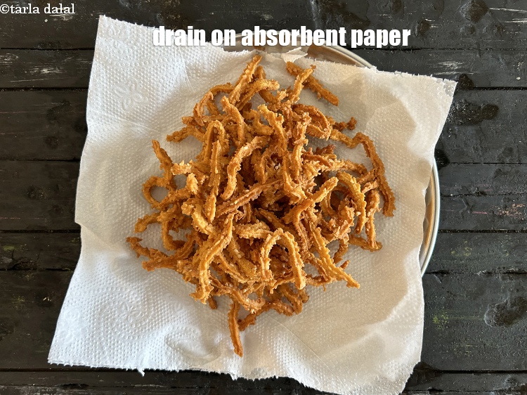 Step 26 – Drain on absorbent paper.