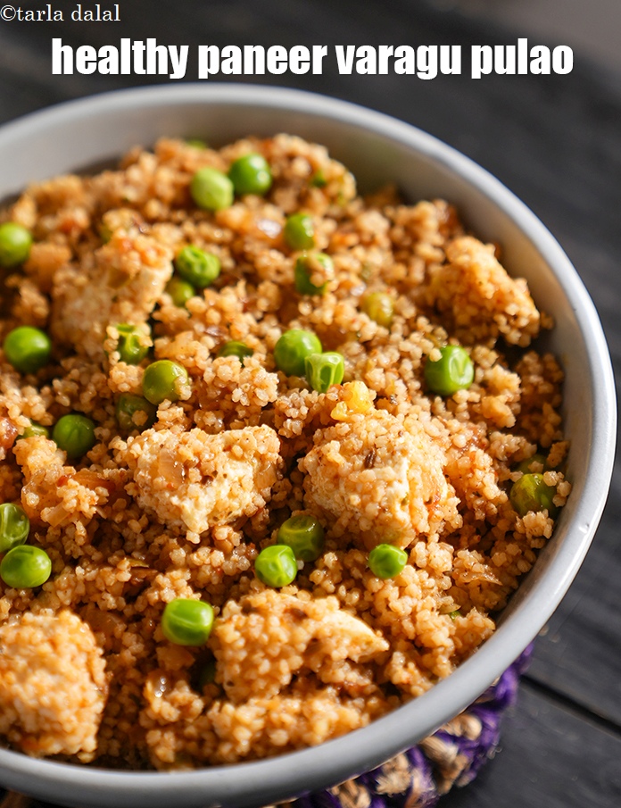 Step 29 – Serve hot <strong>paneer matar kodri | healthy paneer varagu pulao | foxtail millet Indian cottage …