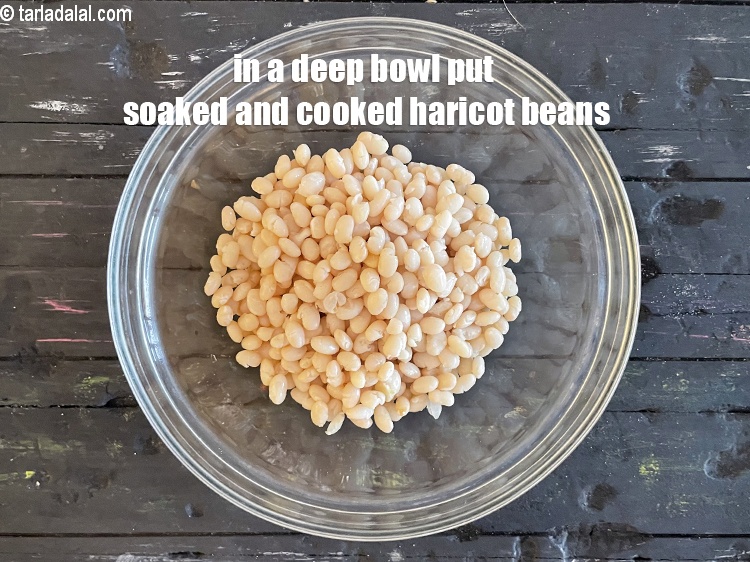 Step 25 – To make&nbsp;<strong>haricot bean salad recipe | white bean salad with vegetables | healthy Indian navy …