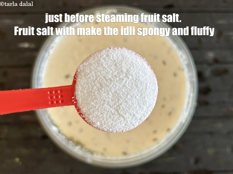 Step 45 – <html><head><meta charset="UTF-8"></head><body><p>Just before steaming, add&nbsp;1 tbsp&nbsp;<a href="glossary-fruit-salt-420i">fruit salt</a>. Fruit salt provides a spongy, fluffy texture. …